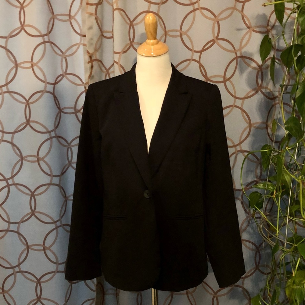 Liz Claiborne Black Single Breasted Blazer Size 10